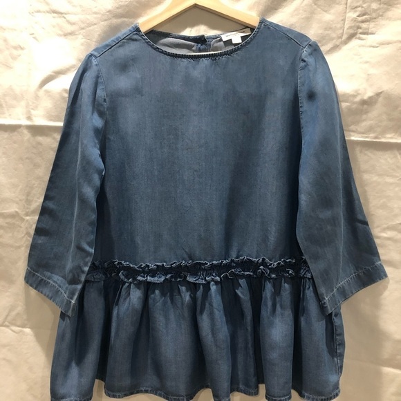 BEACH Lunch Lounge chambray peplum shirt. - Picture 1 of 12